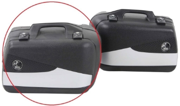 Toon details van Hepco&Becker Junior Flash 40L zilver losse rechter koffer Afbeeldingen van Hepco&Becker Junior Flash 40L zilver losse rechter koffer