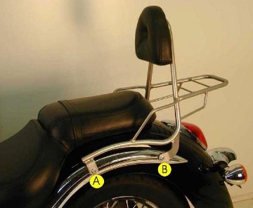 Toon details van Sissybar met rekje Hepco&Becker zwart Kawasaki VN900 CLASSIC 2006- Afbeeldingen van Sissybar met rekje Hepco&Becker zwart Kawasaki VN900 CLASSIC 2006-