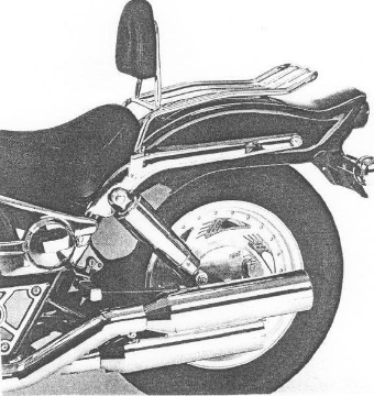 Toon details van Solorack met rugsteun Hepco&Becker chroom Suzuki VZ800 Marauder Afbeeldingen van Solorack met rugsteun Hepco&Becker chroom Suzuki VZ800 Marauder