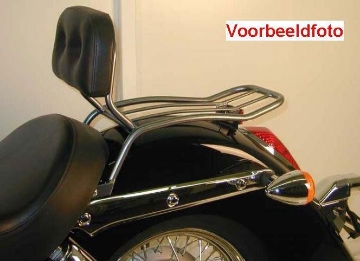 Toon details van Solorack met rugsteun Hepco&Becker chroom Suzuki GZ125/ GZ250 Afbeeldingen van Solorack met rugsteun Hepco&Becker chroom Suzuki GZ125/ GZ250