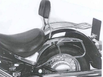 Toon details van Solorack met rugsteun Hepco&Becker chroom Suzuki C800/ VL800LC Intruder -2008 Afbeeldingen van Solorack met rugsteun Hepco&Becker chroom Suzuki C800/ VL800LC Intruder -2008