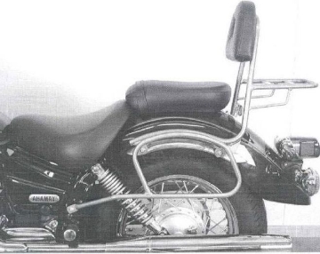 Toon details van Sissybar met rekje Hepco&Becker chroom Yamaha XVS125/ XVS250 Afbeeldingen van Sissybar met rekje Hepco&Becker chroom Yamaha XVS125/ XVS250