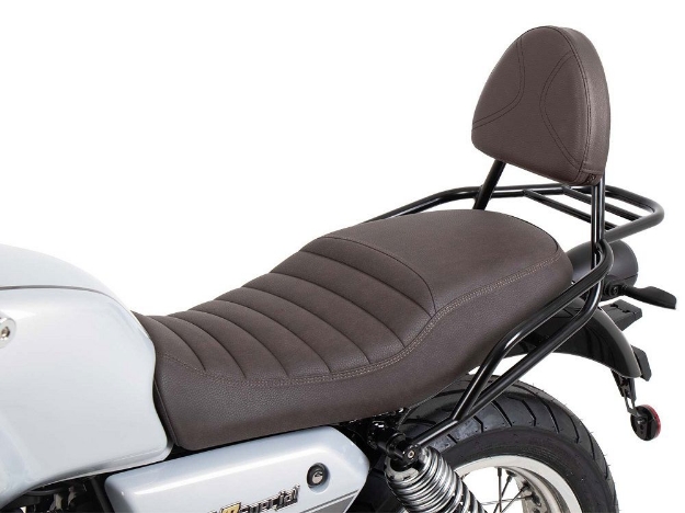 Afbeeldingen van Sissybar met rekje Hepco&Becker zwart/bruin Moto Guzzi V7 Special / Stone / Stone Centenario '21-