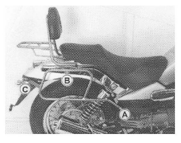 Toon details van Tassendragers standaard chroom Hepco&Becker Moto Guzzi NEVADA CLASSIC 750i.e. 2004- Afbeeldingen van Tassendragers standaard chroom Hepco&Becker Moto Guzzi NEVADA CLASSIC 750i.e. 2004-