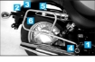 Afbeeldingen van Tassendragers standaard chroom Hepco&Becker Honda VT750DC Shadow Spirit 2007-