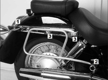 Toon details van Tassendragers standaard chroom Hepco&Becker Honda VT750C Shadow 2008- Afbeeldingen van Tassendragers standaard chroom Hepco&Becker Honda VT750C Shadow 2008-