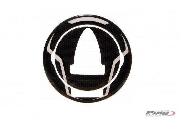 Afbeeldingen van Tankdopcover Puig Aprilia '08- zwart/carbon look