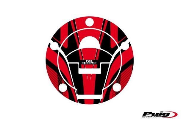 Afbeeldingen van Tankdopcover Radikal Puig voor diverse Ducati Monster modellen/ Alle Ducati modellen -'08-Rood