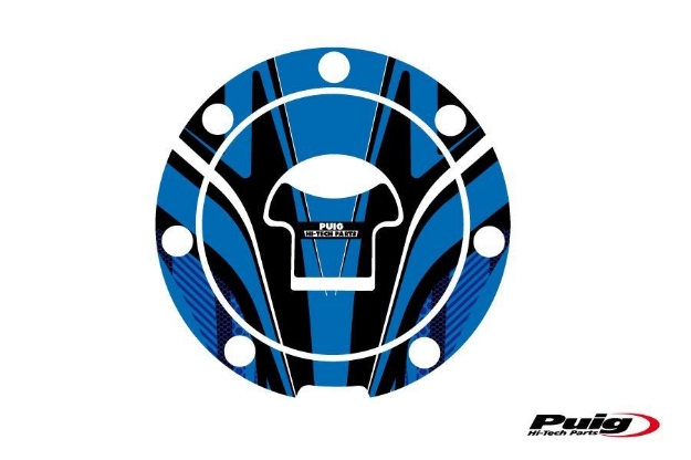 Afbeeldingen van Tankdopcover Radikal Puig voor diverse Honda modellen -'13-Blauw
