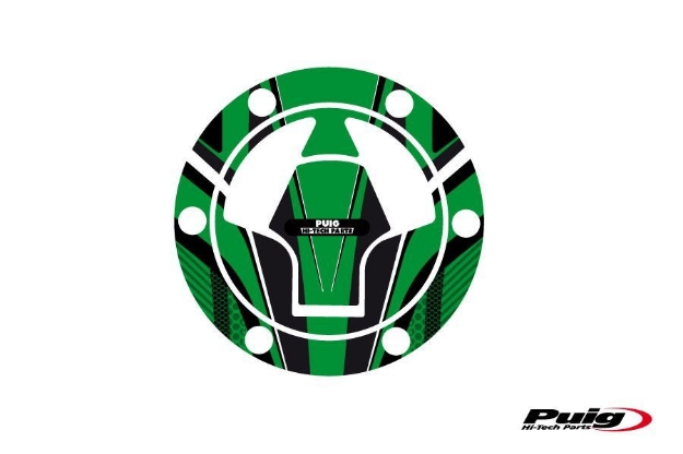 Afbeeldingen van Tankdopcover Radikal Puig voor Kawasaki Ninja 250R '08-'12/ Ninja 300 '13-'15-Groen