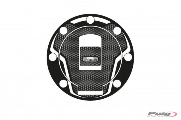 Afbeeldingen van Tankdopcover Puig voor Yamaha -'99 (7 gaten) zwart/carbon look