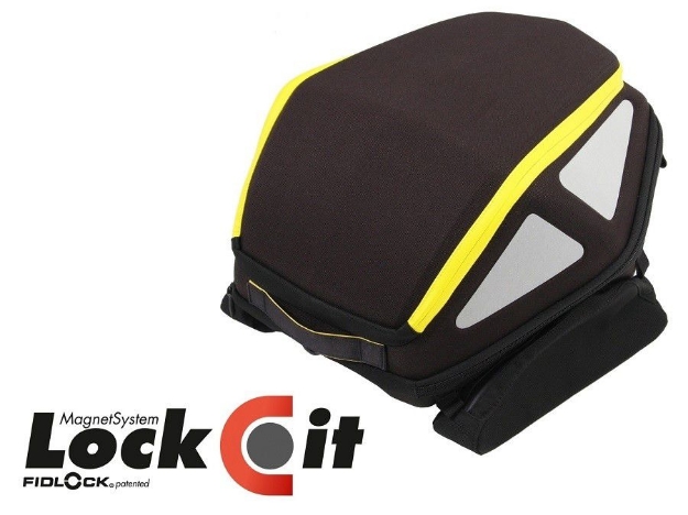 Afbeeldingen van Rear bag Royster geel inclusief Lock-it adapter Hepco&Becker