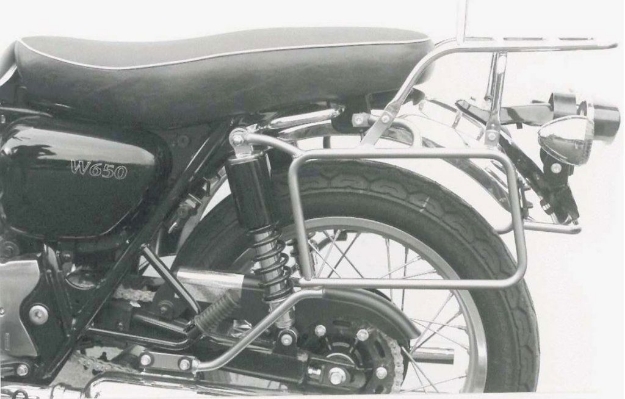 Afbeeldingen van Kofferrek chroom Hepco&Becker Kawasaki W650/W800