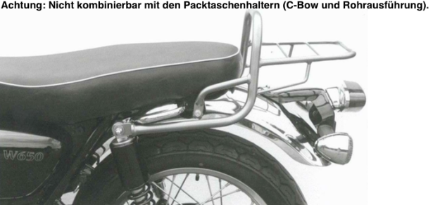 Afbeeldingen van Topdrager zwart Hepco&Becker Kawasaki W650/W800