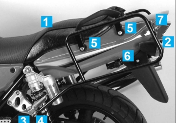 Toon details van Kofferrek zwart Hepco&Becker Kawasaki ZRX1200/ R/ S Afbeeldingen van Kofferrek zwart Hepco&Becker Kawasaki ZRX1200/ R/ S