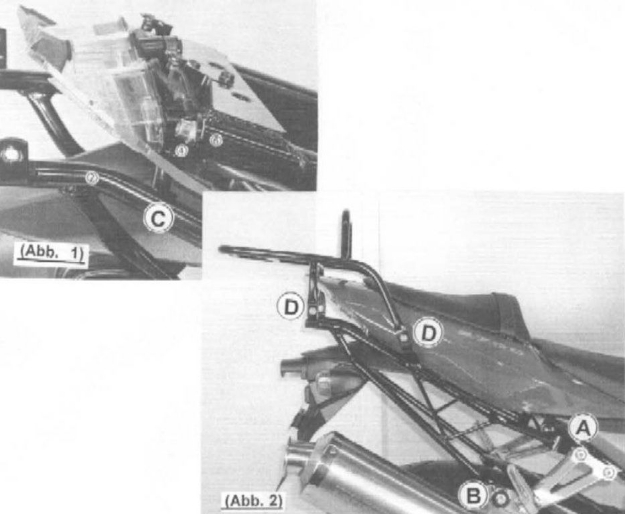 Afbeeldingen van Topdrager zwart Hepco&Becker Kawasaki Z750 '04-'06