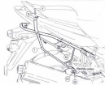 Afbeeldingen van Kofferrek zwart Hepco & Becker Suzuki SV650 N / S '03-'07