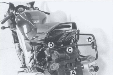 Toon details van Kofferrek zwart Hepco & Becker Suzuki SV1000 N / S '03-'07 Afbeeldingen van Kofferrek zwart Hepco & Becker Suzuki SV1000 N / S '03-'07