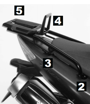 Toon details van Topdrager zwart Alurack Hepco&Becker Yamaha XP500 T-MAX 2008-2011 Afbeeldingen van Topdrager zwart Alurack Hepco&Becker Yamaha XP500 T-MAX 2008-2011