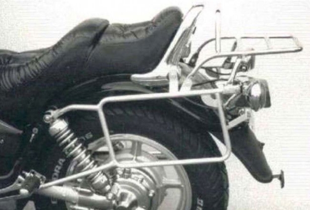 Afbeeldingen van Kofferrek chroom Hepco&Becker Yamaha XV750/1100 (92 t/m...) MET ORIGINELE SISSYBAR