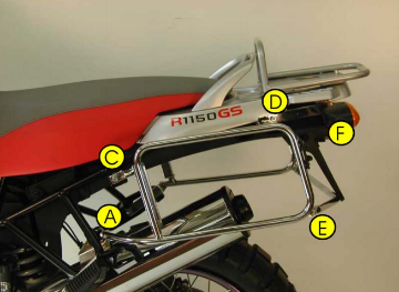 Toon details van Kofferrek zwart Hepco&Becker BMW R1150GS ADVENTURE '03- Afbeeldingen van Kofferrek zwart Hepco&Becker BMW R1150GS ADVENTURE '03-
