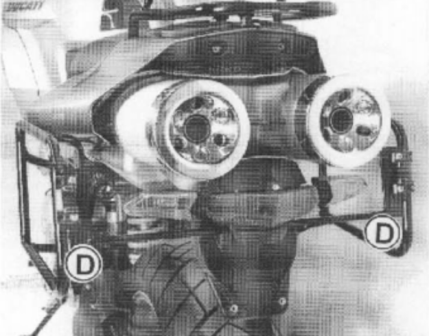 Afbeeldingen van Kofferrek zwart Hepco & Becker Ducati 620DS '03-/ 1000DS '03-'06/ 1100DS '07-
