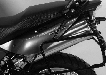 Toon details van Kofferrek zwart Lock-it Hepco & Becker Aprilia PEGASO 650 '05- / Trail / Strada Afbeeldingen van Kofferrek zwart Lock-it Hepco & Becker Aprilia PEGASO 650 '05- / Trail / Strada