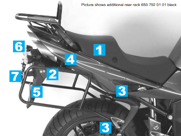 Toon details van Kofferrek zwart Hepco & Becker Triumph SPRINT ST 1050 '05- Afbeeldingen van Kofferrek zwart Hepco & Becker Triumph SPRINT ST 1050 '05-