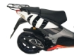 Afbeeldingen van Topdrager zwart Minirack Hepco&Becker Aprilia SR50. WWW '97-