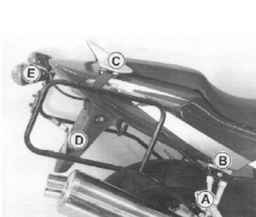 Toon details van Kofferrek zwart Hepco & Becker Honda CBR600F '99-'10 Afbeeldingen van Kofferrek zwart Hepco & Becker Honda CBR600F '99-'10