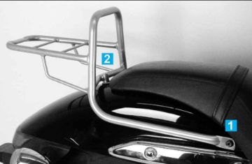 Toon details van Topdrager chroom Hepco&Becker Honda VT750DC Shadow Spirit '07- Afbeeldingen van Topdrager chroom Hepco&Becker Honda VT750DC Shadow Spirit '07-