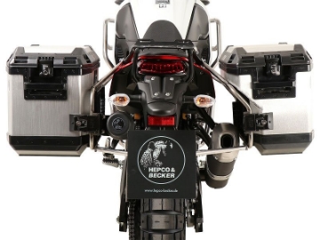 Toon details van Kofferset Hepco&Becker 'Cutout' met RVS rek en Xplorer koffers Yamaha XT700Z Tenere '19- / Rally '20- Afbeeldingen van Kofferset Hepco&Becker 'Cutout' met RVS rek en Xplorer koffers Yamaha XT700Z Tenere '19- / Rally '20-