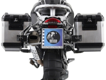 Toon details van Kofferset Hepco&Becker 'Cutout' met RVS rek en Xplorer koffers BMW R1200GS '04-'12/ Adventure '08-'13 Afbeeldingen van Kofferset Hepco&Becker 'Cutout' met RVS rek en Xplorer koffers BMW R1200GS '04-'12/ Adventure '08-'13