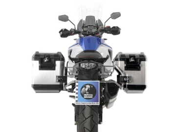 Toon details van Kofferset Hepco&Becker 'Cutout' met RVS rek en Xplorer koffers KTM 1050/ 1190 Adventure/ R Afbeeldingen van Kofferset Hepco&Becker 'Cutout' met RVS rek en Xplorer koffers KTM 1050/ 1190 Adventure/ R
