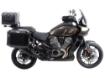 Afbeeldingen van Kofferset Hepco&Becker 'Cutout' met RVS rek en Xplorer BLACK koffers Harley Davidson Pan America '21-