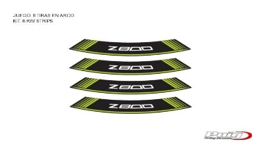 Toon details van Velglint Puig met logo Kawasaki Z800 Afbeeldingen van Velglint Puig met logo Kawasaki Z800