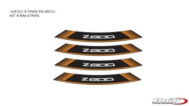 Afbeeldingen van Velglint Puig met logo Kawasaki Z800-Oranje