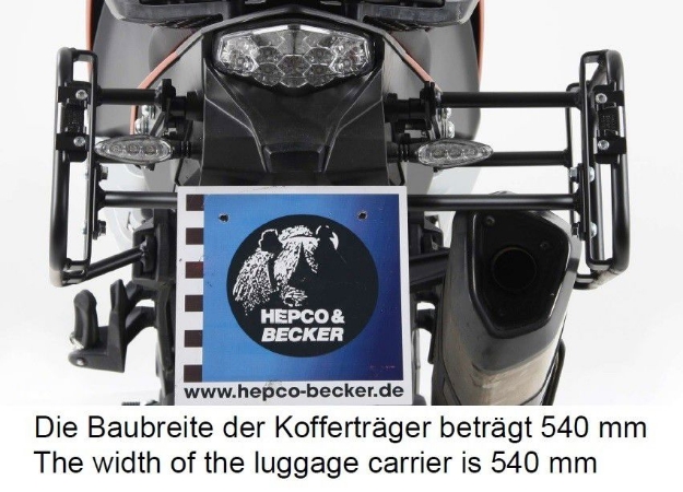 Afbeeldingen van Kofferrek zwart Lock-it Asymmetrisch Hepco&Becker KTM 1090 Adventure '17-