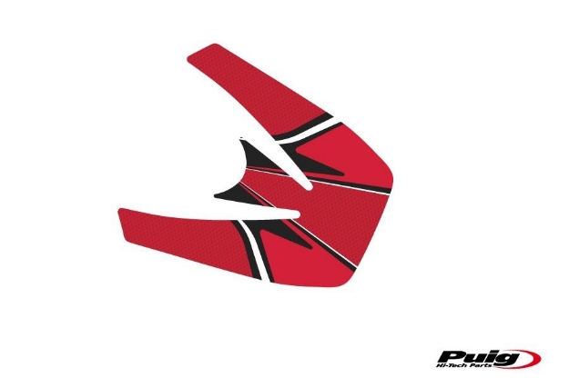 Afbeeldingen van Kroonplaatcover model Radikal voor Yamaha Aprilia Shiver 750 '07--Rood