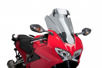 Toon details van Vervangingsruit touring met opzetruitje licht getint Puig Honda VFR800 V-TEC ABS '14- Afbeeldingen van Vervangingsruit touring met opzetruitje licht getint Puig Honda VFR800 V-TEC ABS '14-
