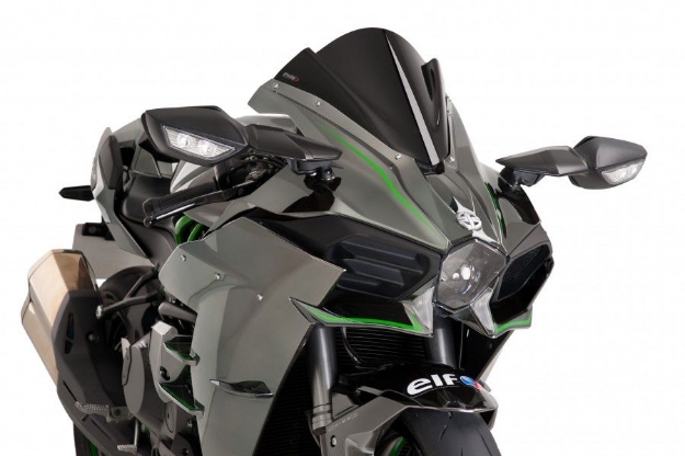 Afbeeldingen van Vervangingsruit Puig Jetstream Kawasaki Ninja H2/H2R '15-/H2 Carbon '17--zwart