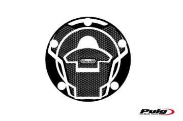 Toon details van Tankdopcover Puig voor Yamaha YZF-R3 '15- zwart/carbon look Afbeeldingen van Tankdopcover Puig voor Yamaha YZF-R3 '15- zwart/carbon look