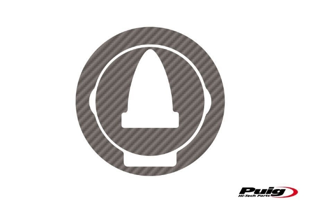 Afbeeldingen van Tankdopcover X-TREME Puig carbon look voor Aprilia modellen '08-
