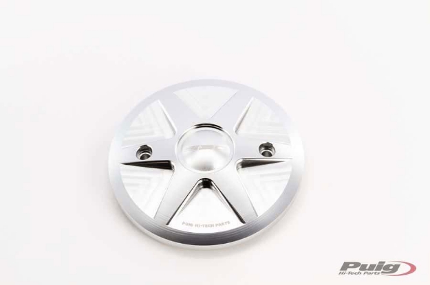 Afbeeldingen van Tandwielcover aluminium Puig Yamaha T-Max 530 '12-'16 -Zilver