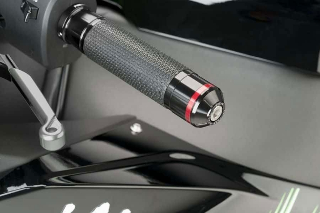 Afbeeldingen van Trillingsdempers Puig model SHORT WITH RING Kawasaki ZX-10R '16-/ ZX-10RR '17- (set van 2 stuks)-Zwart