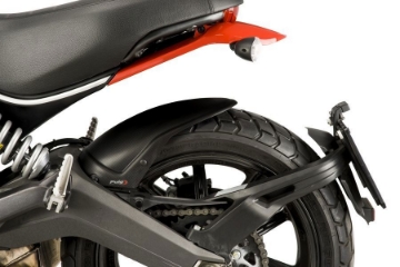 Toon details van Achterspatbord Puig carbon look Ducati diverse Scrambler modellen Afbeeldingen van Achterspatbord Puig carbon look Ducati diverse Scrambler modellen