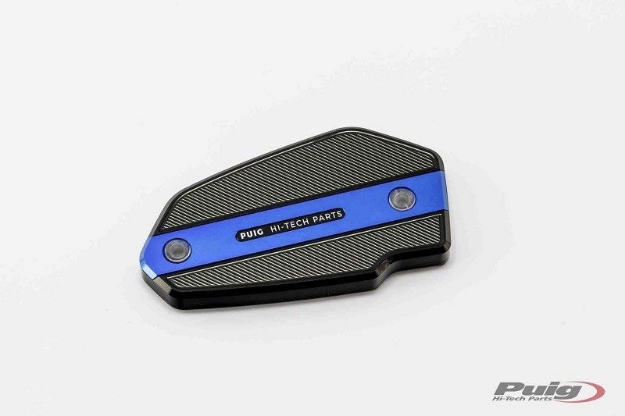 Afbeeldingen van Remvloeistofreservoircover Puig diverse Kawasaki modellen blauw