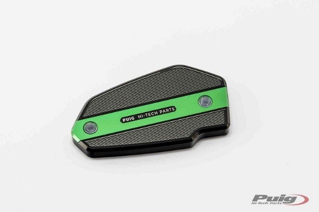 Afbeeldingen van Remvloeistofreservoircover Puig diverse Kawasaki modellen groen