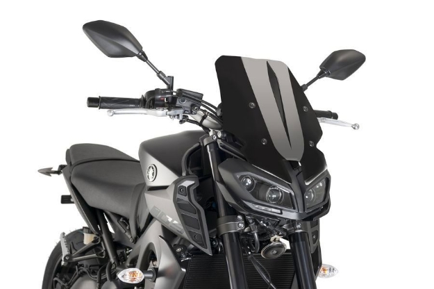 Afbeeldingen van Vervangingsruit naked bike Touring Puig Yamaha MT-09 '17-20 -zwart