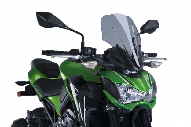 Afbeeldingen van Vervangingsruit naked bike Touring Puig Kawasaki Z900 '17--transparant